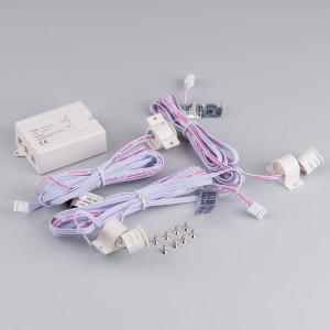 ИК-датчик SR-PRIME-IN-S80-WH (12-24V, 96-192W, DOOR/HAND) 036165, Выключатель для светодиодной ленты 12-24 В. Питание/рабочее напряжение DC 12-24 В, максимальный ток 8 A на канал, 1 канал, максимальная мощность 96-192 Вт. Переключение режимов срабатывания DOOR-HAND. Для дверей, расстояние срабатывания от 0.5 до 10 см