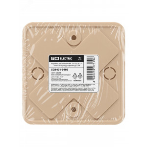 Коробка распаячная КР 75х75х28 ОП сосна IP40, инд. штрихкод SQ1401-0405