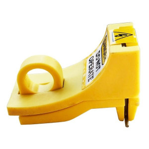 gwrD27, Блокиратор автоматического выключателя, пластик, цвет – желтый, 1 шт/упак