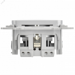 FLITE Розетка с заземлением с защитными шторками безвинтовое крепление 16А РСш11-1-ФлА алюминий IEK FI-R14-16-1-K47