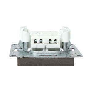 Механизм выключателя, одноклавишный, проходной, мокко Эпика EKF UP1-SWM-11