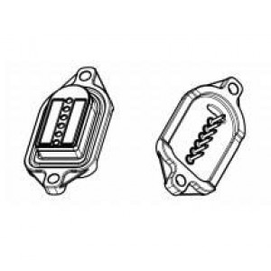 M9K701-400L, Соединители D-Sub Micro-D MULTIMAG 6 PANEL JACK BLACK PCB