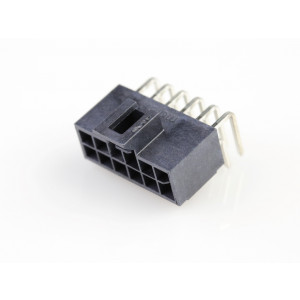 1053141212, Разъем провод-плата 12 контактов шаг 2.5 мм угловой монтаж в отверстие серия Nano-Fit лоток