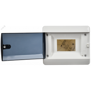 Корпус пластиковый навесной на 6 модулей ЩРН-П-6 IP41 UNION Compact черная прозрачная дверь UIC-KP12-N-06-41-K01