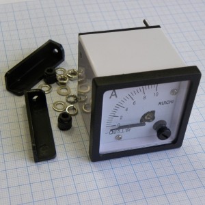 Амперметр 0-10А (48х48мм) имп. 2.5, Измерительная головка DCA 10A вертикального положения, класс точности 2,5