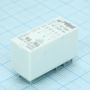 RM84-2012-35-5230, Миниатюрное реле катушка 230В переменного тока 8А две контактных группы на переключение защита IP67