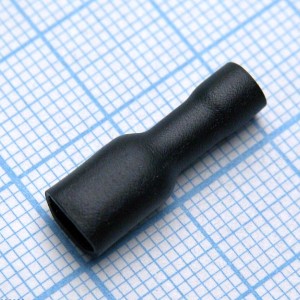FDFV1.25-187(8) Black, наконечник кабельный ножевой (гнездо) полностью в изоляции 0.8х4.75мм, сеч. пров. 0.5-1.5мм2