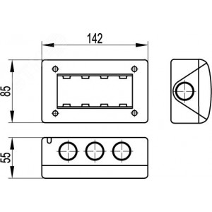 Коробка установочная под VIVA 4 мод. настен. IP40 54740