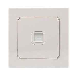Розетка компьютерная 1-м Стокгольм RJ45 механизм бел. PROxima EYK01-035-10