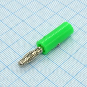 BP-214-GN-EN, Штекер BANANA PLUG зелёный
