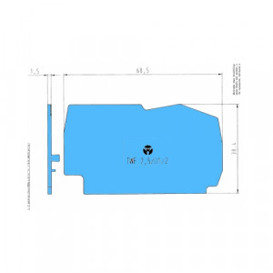 Разделительная пластина TWF 2,5/D 1/2 BL, Разделительная пластина TWF 2,5/D 1/2 BL