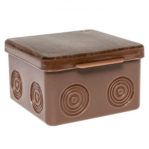 EKF PROxima Коробка распаячная КМР-030-035 пылевлагозащищенная без мембранных вводов (80х80х50) т-мное дерево