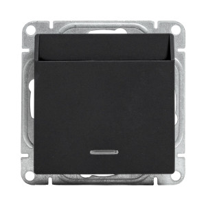 Механизм выключателя, карточный, с подсветкой, ч-рный Эпика EKF UP1-SWB-card