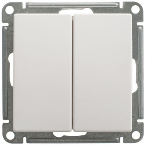 Переключатель проходной 2-кл. СП W59 10А IP20 10AX механизм бел. SE VS610-256-1-86
