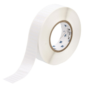 brd30508, THT-43-423-10 этикетки, материал В-423, белый глянцевый полиэстер, размер 31.75х6.35мм, 10 000 шт. в рул.