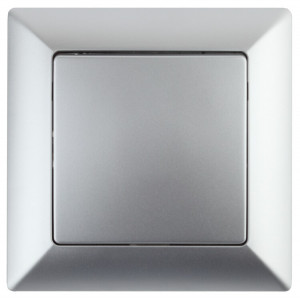 Выключатель Solo 4-101-03 одноклавишный 10А-250В, IP20, СУ, алюминий Б0053544