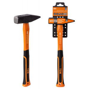 Молоток слесарный, 600 гр, кованый, с усилен. прорезиненной фиберглассовой рукояткой "Алмаз" SQ1036-0114