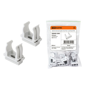 Крепеж-клипса для трубы 25 мм (10шт) - цвет белый SQ0405-2003