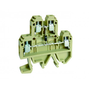 Этажная клемма USK-4/2-2D, Этажная клемма, 2 этажа, с диодом, тип фиксации провода: винтовой, номинальное сечение: 4 мм кв., 32A, 500V, ширина: 6 мм, цвет: бежевый, тип монтажа: DIN35