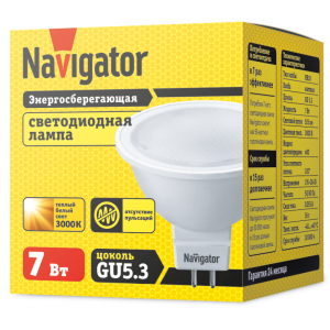 Лампа светодиодная 94 244 NLL-MR16-7-230-3K-GU5.3 7Вт 3000К тепл. бел. GU5.3 480лм 220-240В 94244