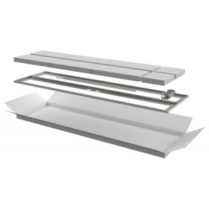 Дверь перфор. двустворч. для шкафа LINEA N 38U 600мм сер LN35-38U6X-D2P