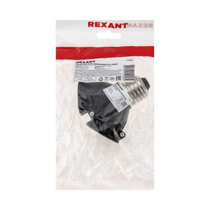 Разветвитель цокольный E27-2хE27 черн. 11-8860