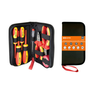 Набор диэлектрического инструмента №1, тканевый пенал, 8 предметов, 1000 В, “ЭкспертЭлектрик” SQ1017-0101