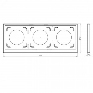 Рамка 3 поста IP44, KANT, белый песок 7010946