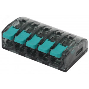 NO-224-48 Клемма СМК компактная, серия 415 с рычагом, 5 отверстия, 0,5-4 мм2 (упак. 100 шт.) Б0043966