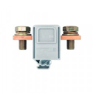 Болтовая клемма RFK 1 / 240 F S32, Болтовая клемма, М12, схема: болт - болт, тип фиксации провода: болт-болт, номинальное сечение: 240 мм кв., 415A, 1000V, ширина: 42 мм, цвет: серый, тип монтажа: G-рейка