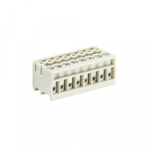 Клемма 8543/8 OB, Клемма горизонтальный подвод кабеля, на плату, шаг: 3.5 мм, 8 полюсов, фиксация провода винтовая, исполнение: без маркировки, 160V, 6А, цвет: серый