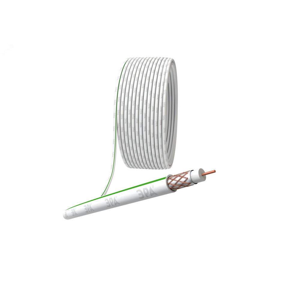 Изображение товара Кабель коаксиальный SAT 703 B.Cu/оплетка Cu 75проц. PVC 75Ом бел. (м) Б0044612