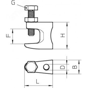 Балочный зажим (струбцина) 0-26 ммFL3-G M12 TG 1488090