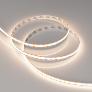Лента COB-X400-8mm 12V Warm3500 (9 W/m, IP20, CSP, 2.5m) 044588, Светодиодная лента COB-X400, открытая IP20. Светодиоды CSP, 400 шт/м (1000 шт на 2.5 м), белая плата, ширина 8 мм, скотч 3М. Цвет ТЕПЛЫЙ 3500K, цветопередача CRI>90, угол 170°. Питание 12 В, мощность 9 Вт/м (22.5 Вт на 2.5 м). Размеры 2500х8х2 мм. Мин.отр