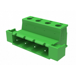 Вилочный разъем на кабель MC-PB7.62H24C-I-0001, Вилочный разъем, прямой, на кабель, шаг: 7.62 мм, 24 полюса, фиксация провода винтовая, исполнение: с упорами для защелок, 630V, 12A, цвет: зеленый