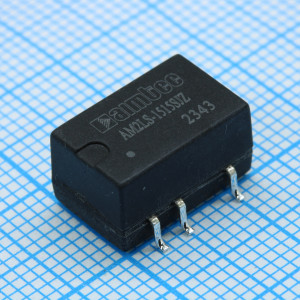 AM2LS-1515SJZ, DC/DC, 2Вт, вход 13.5…16.5В, выход 15В/0.013…0.133А, изоляция 1500В DC, КПД 84%, максимальная емкостная нагрузка не более 560мкФ, для поверхностного монтажа, 13.2x11.4x7.25мм, -40…105°C, пластик