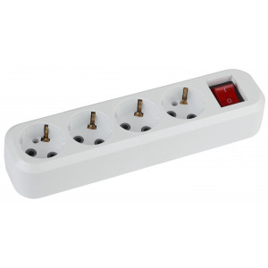 Колодка удлинителя 4-м с заземл. KX-4es с выкл. Б0028344