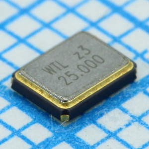 WTL3M85524FO, Резонатор кварцевый: 25МГц, 30ppm, Cшунт = 5пФ, Cнагр = 12пФ