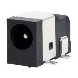 PJ-030DH-SMT-TR, Соединители питания для постоянного тока power jack, 1.3 x 4.2 mm, horizontal, SMT, high current, 1 switch, w/ shielding