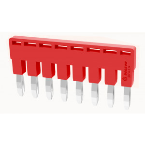 Соединительная перемычка DFA8-5.2-16-00Z(H), Соединительная перемычка, 8 полюсов, изолированная, вилочная, для клемм: DC2.5, цвет: красный
