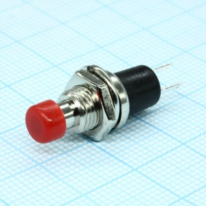 PB-05-7R1-G, Кнопка без фиксации на замыкание 0.5А 250В круглая М7 -красный-