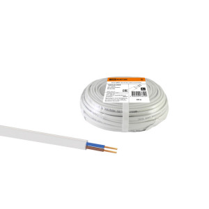 Шнур ШВВП 2х0,75 ГОСТ (50м), белый SQ0120-0008