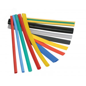 Набор трубок термоусадочных тонкостен. ТТУ 8/4 (4хЧ; 2хБ; К; С; Ж; З) 10х10см разноцвет. UDRS-D4-D8-10-10