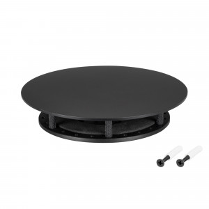 Крепление MOONLIGHT-BASE-ROUND-D25-M Black 046067, Крепление герметичной ленты MOONLIGHT D25. Материал сталь, цвет чёрный. Размер крышки M (150х150 мм). Подходит для плоских поверхностей. Габариты держателя в сборке 150x150x32.5 мм. Диаметр основания 155 мм. Изделие укомплектовано: основанием (крепится к