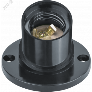 Патрон настенный Е27 карболитовый черный 19436