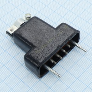 РП10-7 ЛП О вилка с/к, Соединитель  низкочастотный, прямоугольный, внутреннего монтажа