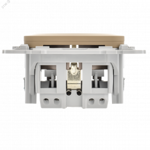 FLITE Розетка с заземлением без защитных шторок безвинтовое крепление 16А РС11-1-ФлХ хаки IEK FI-R11-16-1-K59