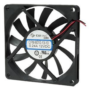 CFM-8025-13-20, Вентиляторы постоянного тока DC Fan 69.2CFM 5.16W 12V 80x80x25.4 AR/TS