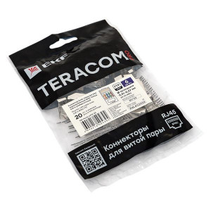Коннектор RJ-45 TERACOM PRO экранированный 8P8C 30мкд Cat.6 (упак.20шт) [Коннектор RJ-45 TERACOM PRO экран. 8P8C]
