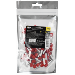 Наконечник НШВИ 10-18 темно-красный (100шт/упак) IEK UGN11-010-018-100